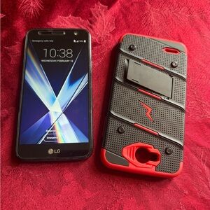 LG X power2 16GB Titan Gray Unlocked Android Smartphone with Military Grade Case